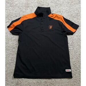 Stitches Baltimore Orioles MLB Black Polo Shirt Baseball Sports Apparel Gear M‎